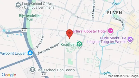 Rooms for rent i Leuven - kort over placeringen