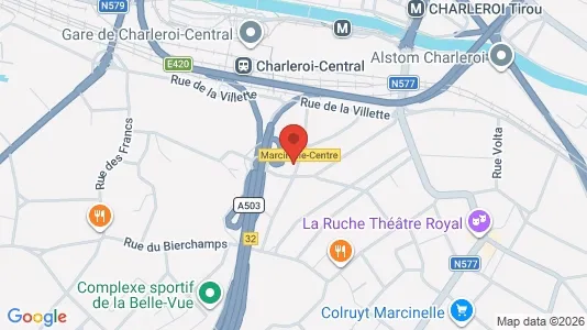 Apartments for rent i Charleroi - kort over placeringen