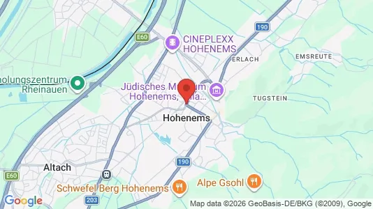 Apartments for rent i Hohenems - kort over placeringen