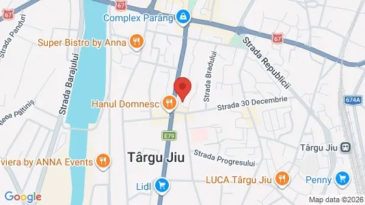 Apartments for rent i Târgu Jiu - kort over placeringen