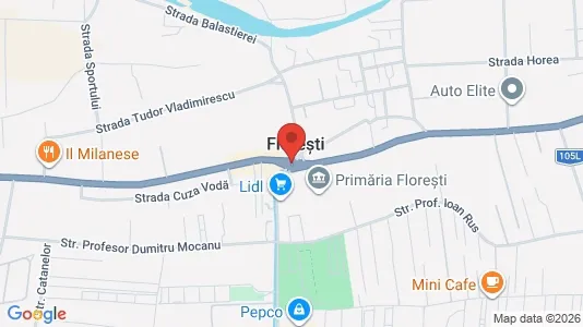 Apartments for rent i Floreşti - kort over placeringen