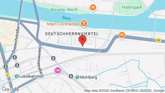 Rooms for rent i Frankfurt Süd - kort over placeringen