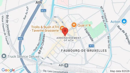 Apartments for rent i Aat - kort over placeringen