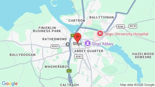 Houses for rent i Sligo - kort over placeringen