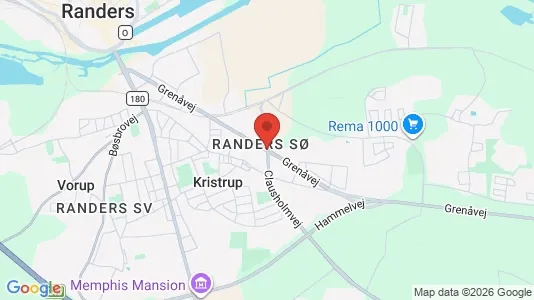 Houses for rent i Randers SØ - kort over placeringen