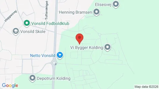 Apartments for rent i Kolding - kort over placeringen