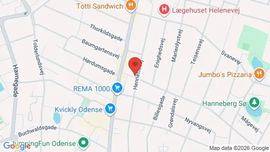 Apartments for rent i Odense C - kort over placeringen