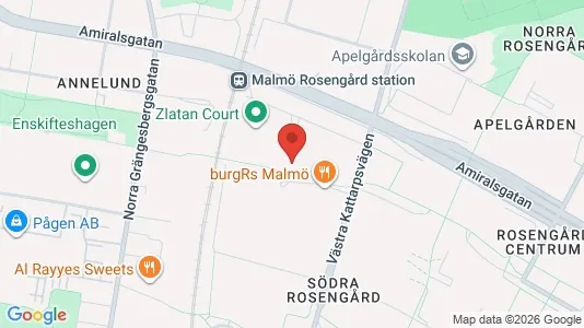 Apartments for rent i Rosengård - kort over placeringen