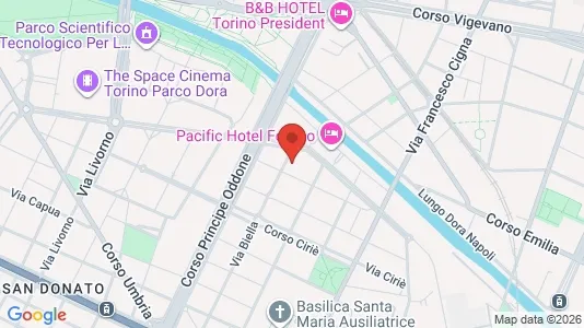 Rooms for rent i Turin - kort over placeringen
