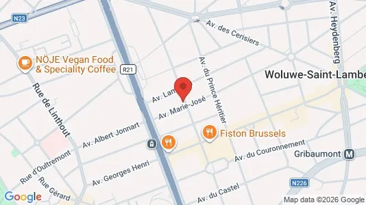 Apartments for rent i Brussels Sint-Lambrechts-Woluwe - kort over placeringen