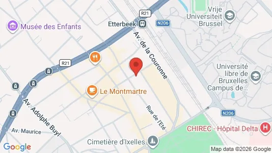 Apartments for rent i Brussels Elsene - kort over placeringen