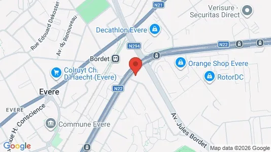 Apartments for rent i Brussels Evere - kort over placeringen