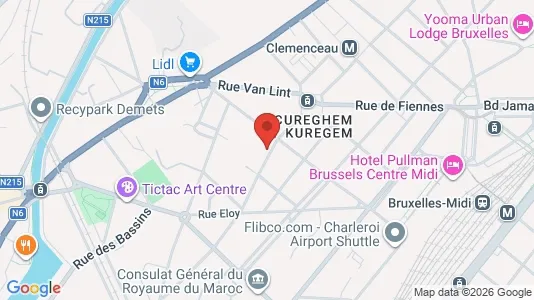 Apartments for rent i Brussels Anderlecht - kort over placeringen