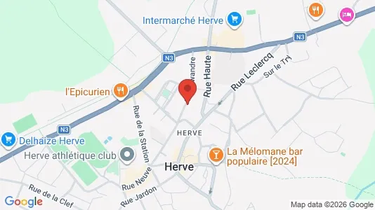 Apartments for rent i Herve - kort over placeringen