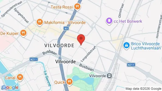Apartments for rent i Vilvoorde - kort over placeringen