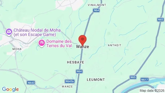 Houses for rent i Wanze - kort over placeringen