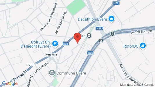 Apartments for rent i Brussels Evere - kort over placeringen