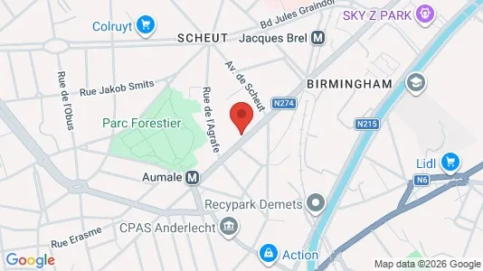 Apartments for rent i Brussels Anderlecht - kort over placeringen
