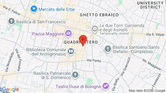 Apartments for rent i Bologna - kort over placeringen