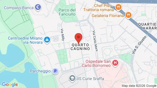 Apartments for rent i Milano Zona 7 - Baggio, De Angeli, San Siro - kort over placeringen