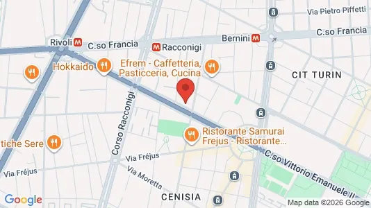 Apartments for rent i Turin - kort over placeringen