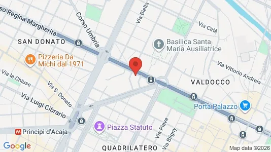 Apartments for rent i Turin - kort over placeringen