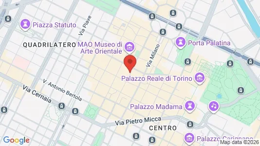 Apartments for rent i Turin - kort over placeringen