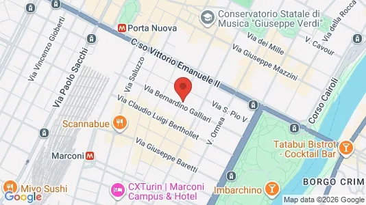 Apartments for rent i Turin - kort over placeringen