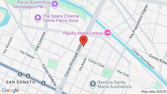 Apartments for rent i Turin - kort over placeringen