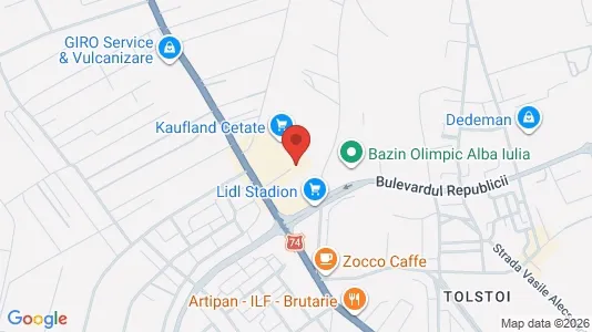Apartments for rent i Alba Iulia - kort over placeringen