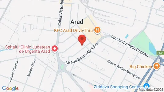 Apartments for rent i Arad - kort over placeringen