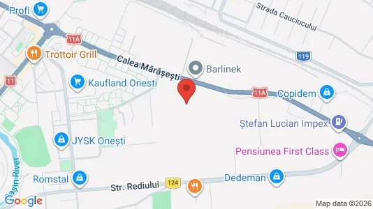 Apartments for rent i Oneşti - kort over placeringen