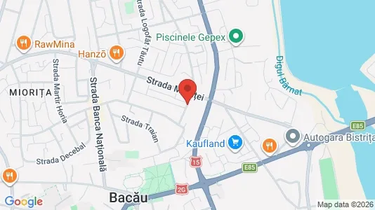 Apartments for rent i Bacău - kort over placeringen