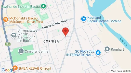 Apartments for rent i Bacău - kort over placeringen