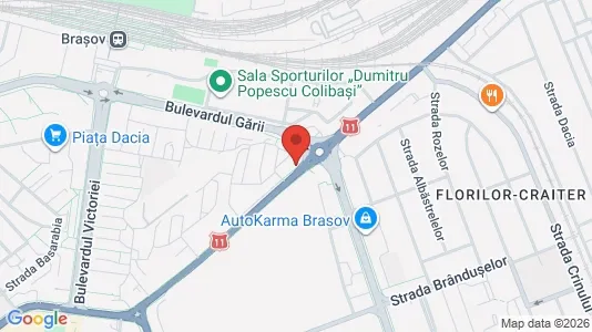 Apartments for rent i Braşov - kort over placeringen