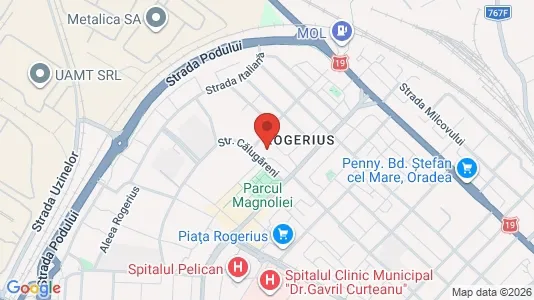 Apartments for rent i Oradea - kort over placeringen