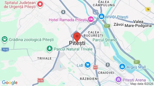 Apartments for rent i Piteşti - kort over placeringen