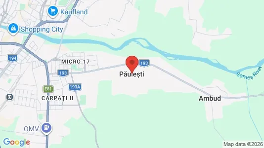 Houses for rent i Păuleşti (Nord-Vest) - kort over placeringen