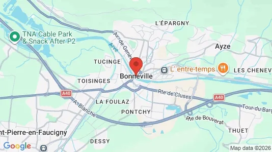Apartments for rent i Bonneville - kort over placeringen