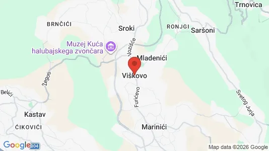 Apartments for rent i Viškovo - kort over placeringen
