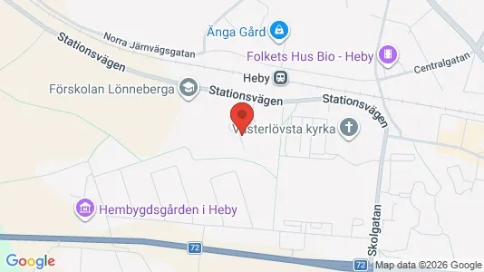 Apartments for rent i Heby - kort over placeringen