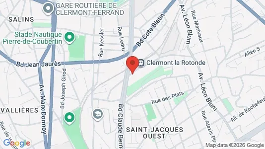 Apartments for rent i Clermont-Ferrand - kort over placeringen
