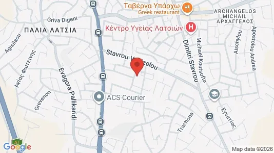 Apartments for rent i Nicosia Latsia - kort over placeringen