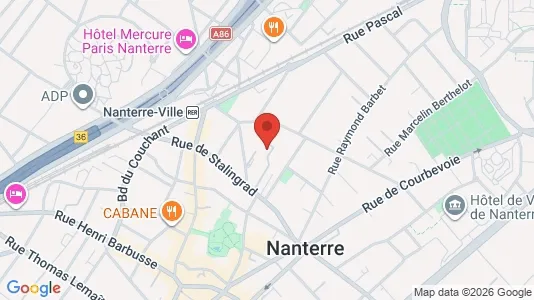 Apartments for rent i Nanterre - kort over placeringen