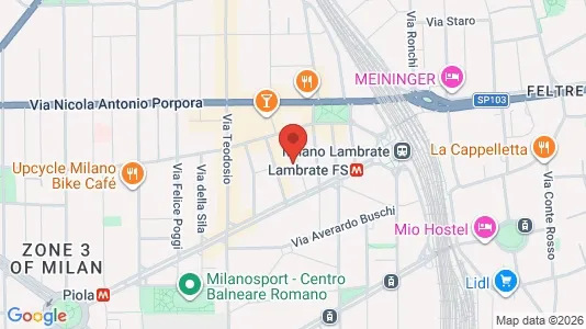 Apartments for rent i Milano Zona 3 - Porta Venezia, Città Studi, Lambrate - kort over placeringen