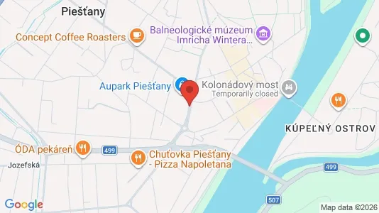 Apartments for rent i Piešťany - kort over placeringen