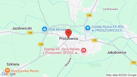 Apartments for rent i Proszowicki - kort over placeringen
