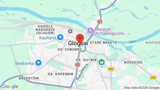 Apartments for rent i Głogowski - kort over placeringen