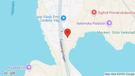 Apartments for rent i Växjö - kort over placeringen