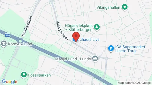 Apartments for rent i Lund - kort over placeringen